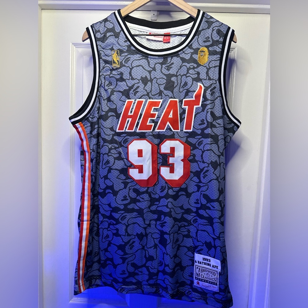 Miami Heat #93 Men's Basketball Jersey - Black/Gray Camo